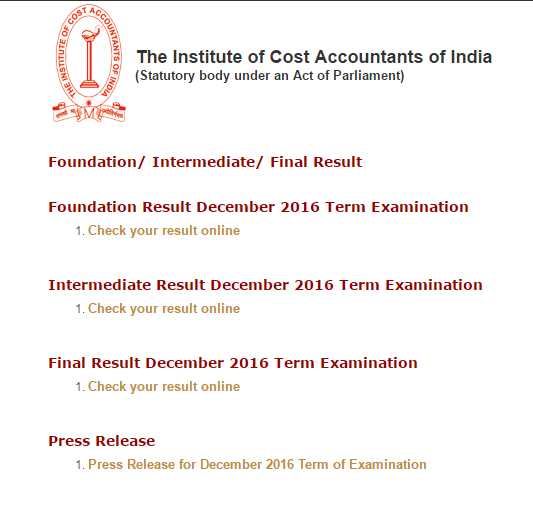 institute-cost-accountant-india-icmai-dec-2016-foundation-and-intermediate-results-declared