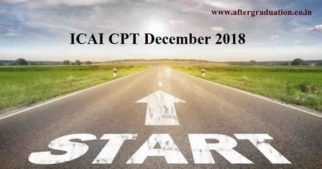 ICAI Announces CA CPT December 2018, Online Forms for common proficiency test dec 2018 To Be Available From Oct 5