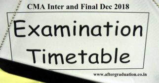 CMA Inter and Final Dec 2018 Exam TimeTable Announced, Check Exam Schedule, Fees and Pattern