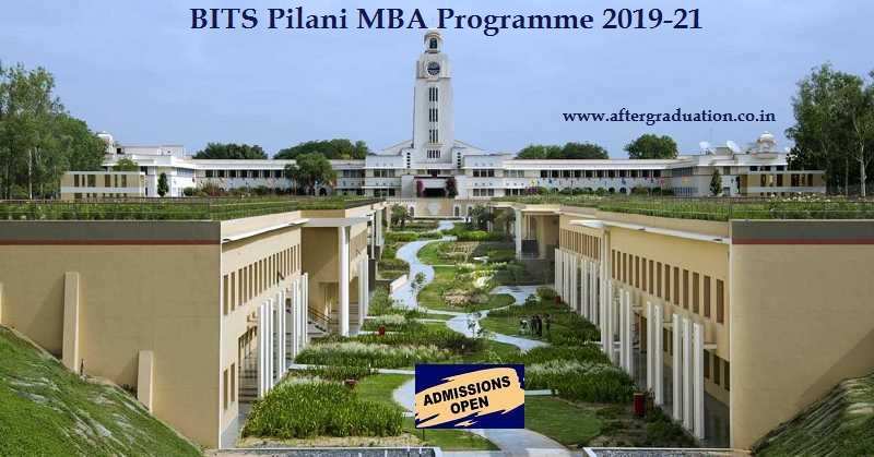 Admissions Open for BITS Pilani MBA Programme 2019-21. BITS-Pilani has invited the application for admission to its MBA Programme 2019-21