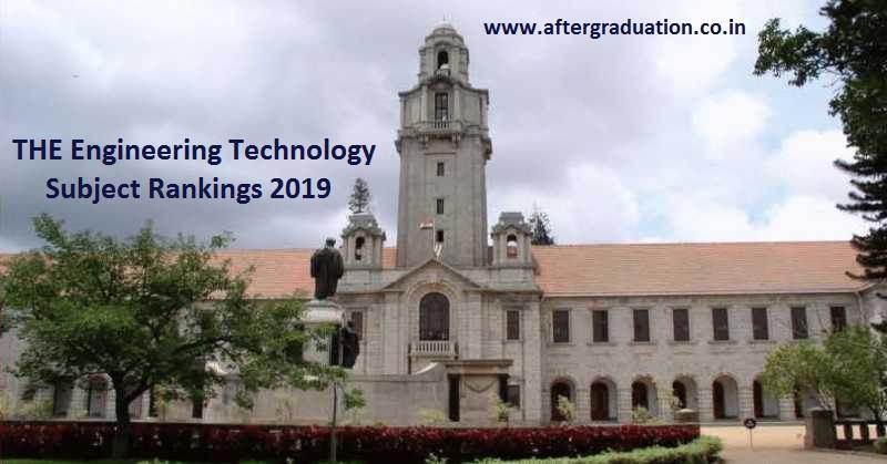 THE Engineering Technology Subject Rankings 2019: IISc Bangalore and IIT Bombay in Top 200