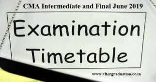 ICMAI exam dates for CMA Inter & Final exams June 2019 attempt. ICMAI announces CMA Inter and Final June 2019 exams will start from June 11.