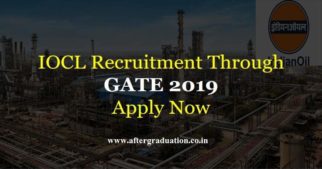 IOCL Recruitment for Engineers through GATE 2019. Check more for Eligibility, Application & Selection Process, Pay Package for IOCL Jobs 2019
