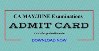 ICAI has released the CA Examination Admit Cards for the candidates admitted to the Foundation, Intermediate (IPC), Intermediate, Final and Final–New CA May/June 2019 examination on its official website.