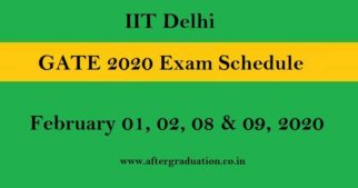 IIT Delhi releases the GATE 2020 exam schedule for 25 papers to be held across eight sessions in four days on February 1,2,8 and 9, 2020, Check GATE 2020 branchwise exam schedule