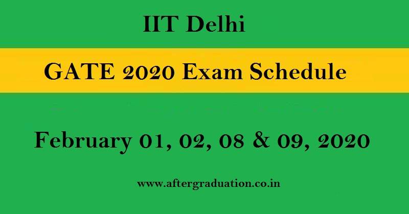 IIT Delhi releases the GATE 2020 exam schedule for 25 papers to be held across eight sessions in four days on February 1,2,8 and 9, 2020, Check GATE 2020 branchwise exam schedule