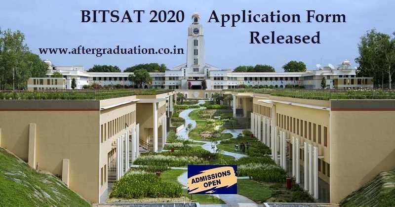 BITS-Pilani has released online BITSAT 2020 application forms for admission to its Integrated First Degree programmes at BITS Pilani, Hyderabad and Goa campuses