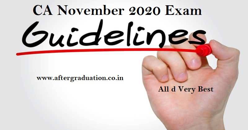 ICAI Issues CA November 2020 Exam Guidelines for Students